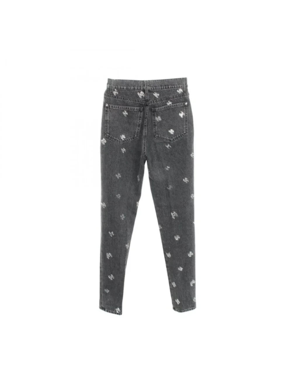 Chanel Denim Pants CC Logo Cotton